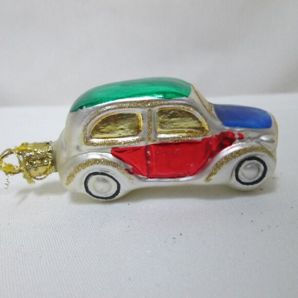 Home for The Holidays blown glass Car Ornament NEW made in Germany 3" x 1.5" - Picture 1 of 7